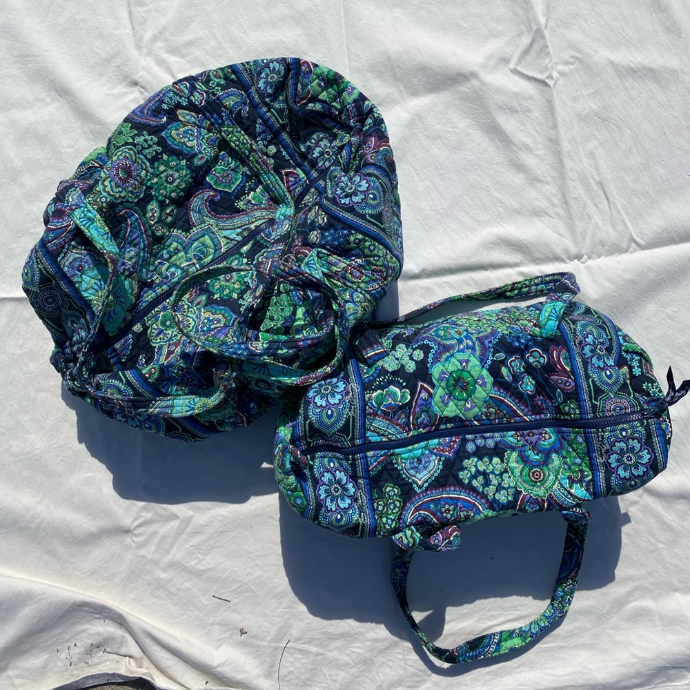 Blue Rhapsody big and small duffel bag